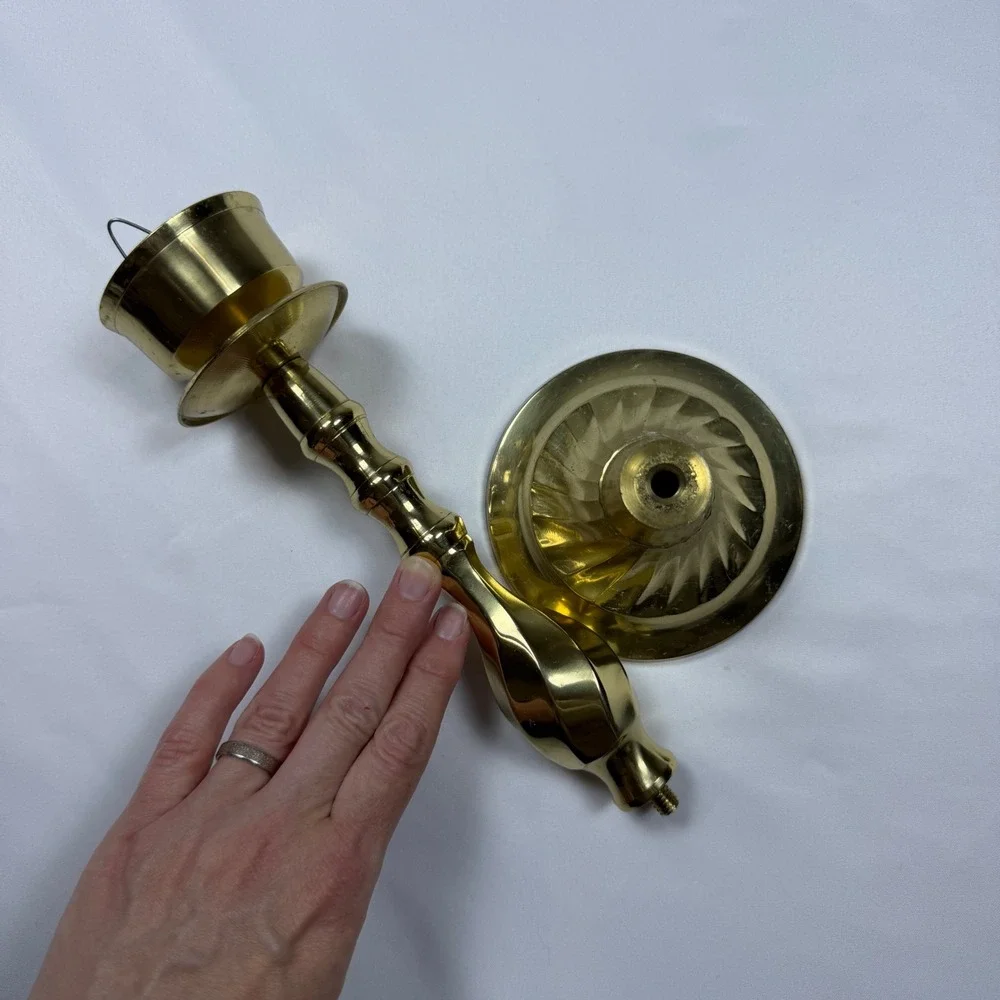 Vintage Brass Candlesticks Pair‎ 11.5